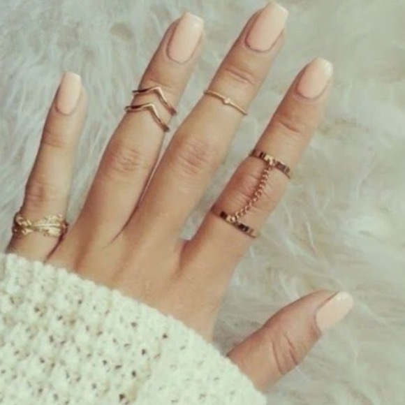 Set of Boho mini rings