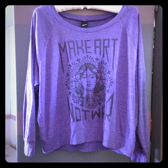 Make art not war, Obey sweater