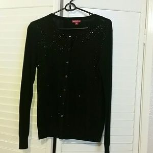 Beautiful black cardigan holiday sweater