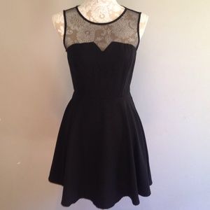 Forever 21 skater dress with mesh top