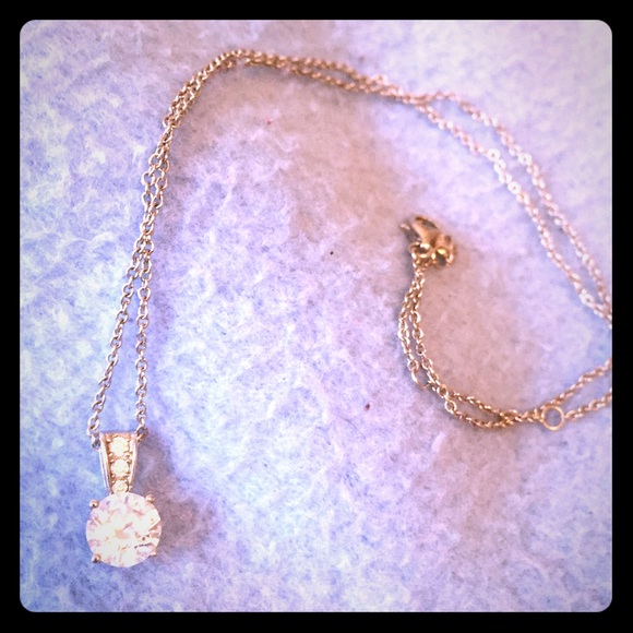 Crislu sterling platinum necklace