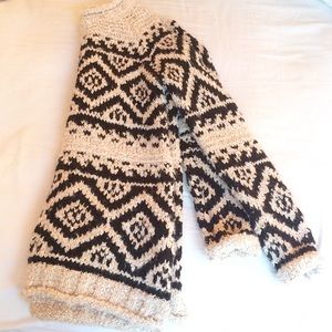 FOR MEGAN Cozy Navajo Print Crochet Sweater