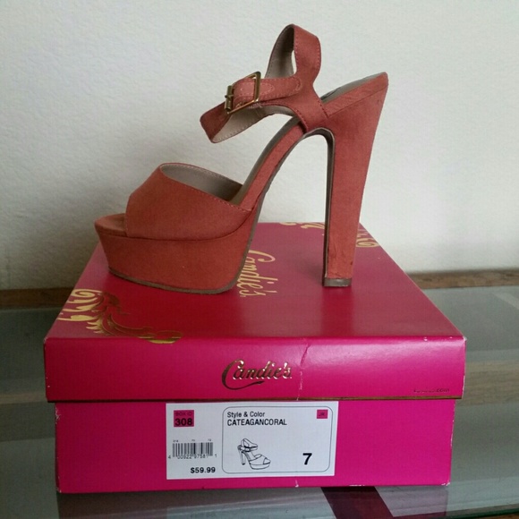 CANDIE'S Coral High Heels