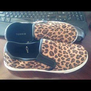 Leopard Print Slip On Sneakers