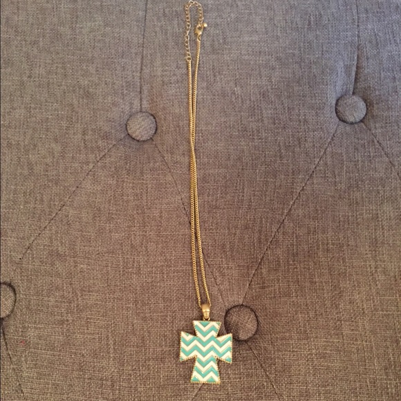 Chevron cross necklace