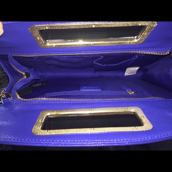 Bebe Blue Fringe clutch - Picture 2 of 2