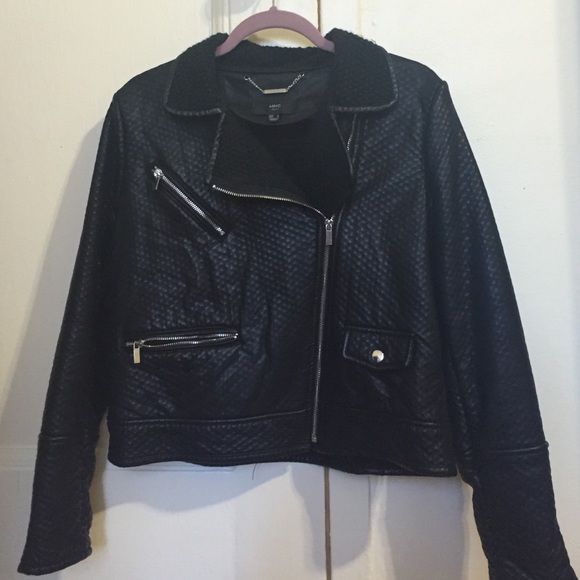 Black leather jacket