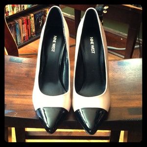 Nine West Cream & Black Patent Spectators