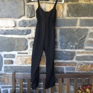 Sexy black backless yoga one piece