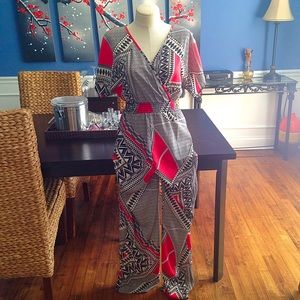 Wide legged tribal jumpsuit