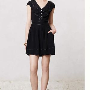 Anthropologie Elevenses Alexa Romper Black