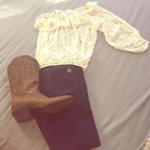 Ivory lace Top