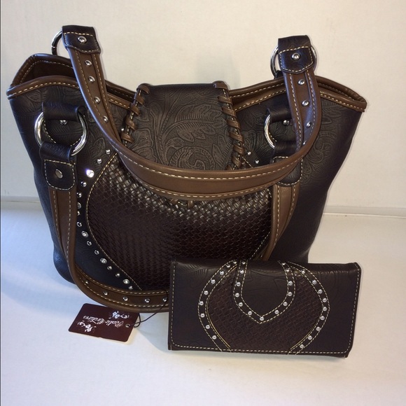 Designer shoulder bag and wallet