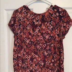 H&M size 6 short sleeve floral blouse