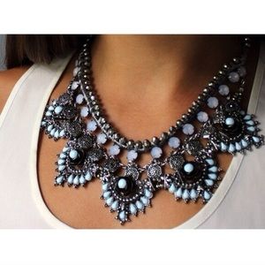 Blue and silver necklace (for Ericalynn)