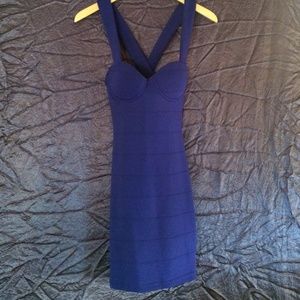 Blue spandex dress