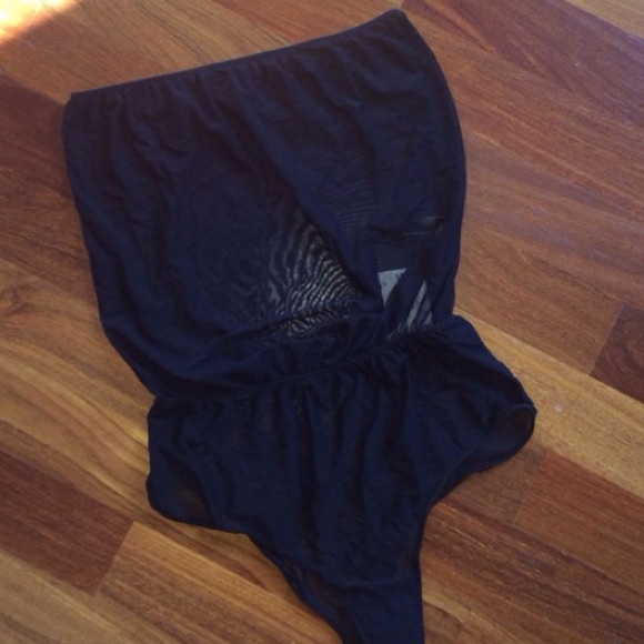 American Apparel Sheer High-Waist Brief Romper - Picture 2 of 4