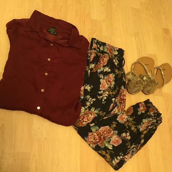 Lightweight floral pants