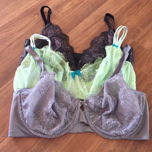 Bundle of 3 unlined lace bras