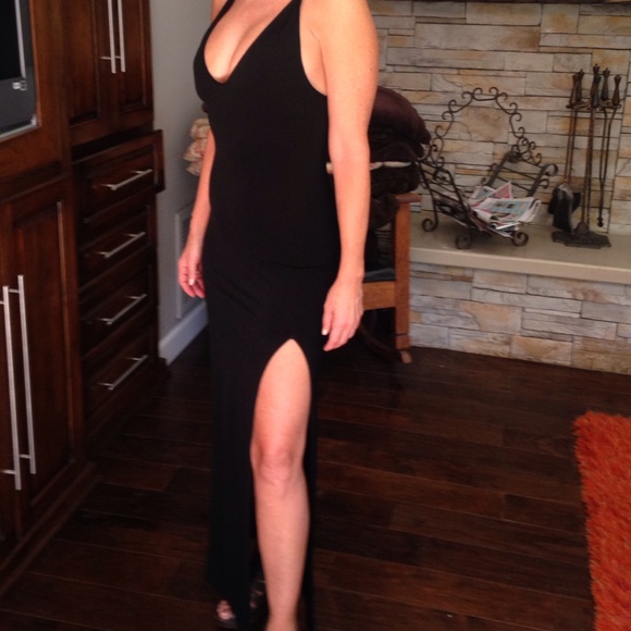 Racerback maxi dress with slits