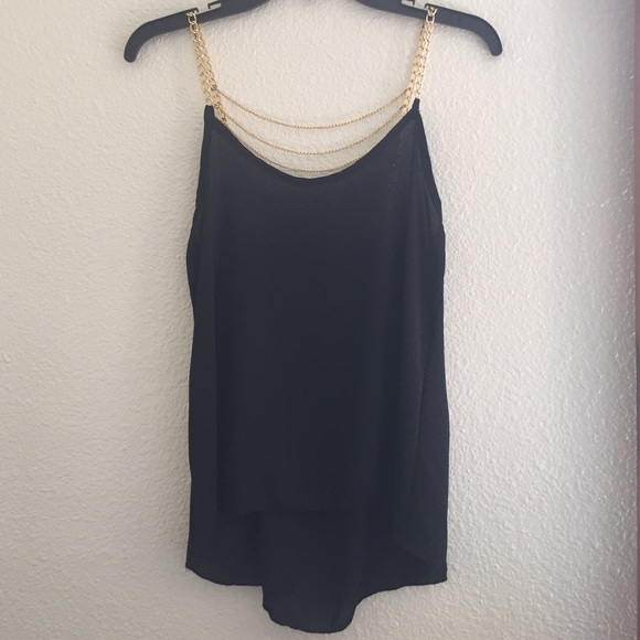 Blouse with chained straps