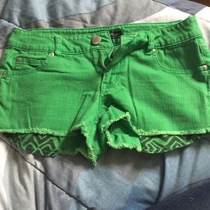 Green shorts