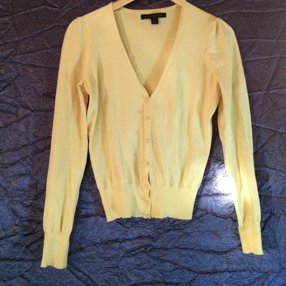 Express canary yellow cardigan