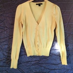 Express canary yellow cardigan