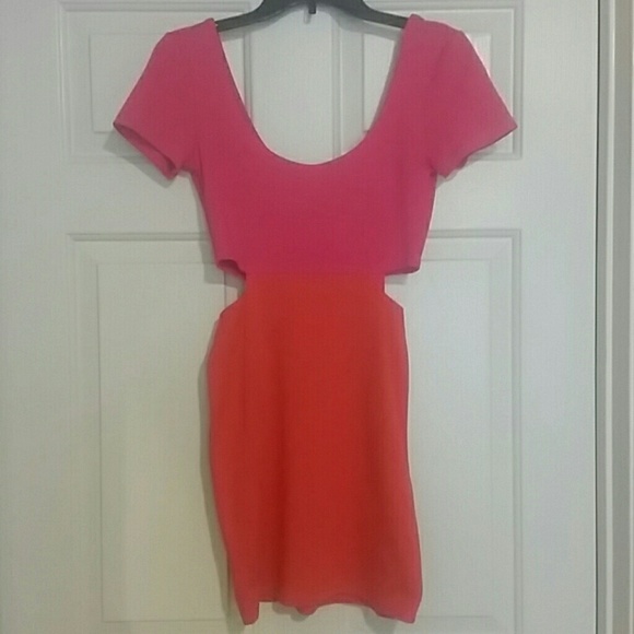 Lucca Couture Pink & Orange Dress