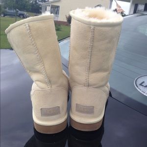 Light beige UGG boots