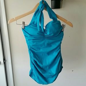 Esther Williams turquoise swimsuiy
