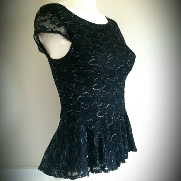 BCX Tops - Black Peplum Top