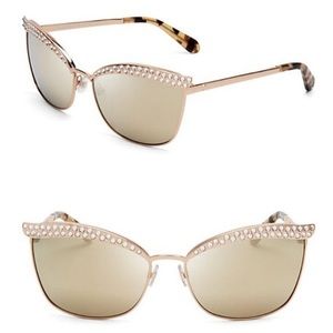Kate Spade Leandra Sunglasses Rhinestone Aviators