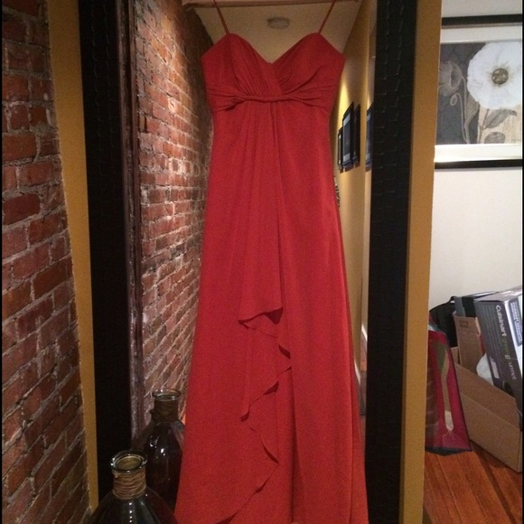 Alfred Angelo burnt orange bridesmaid dress