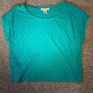 Laced pattern crop top