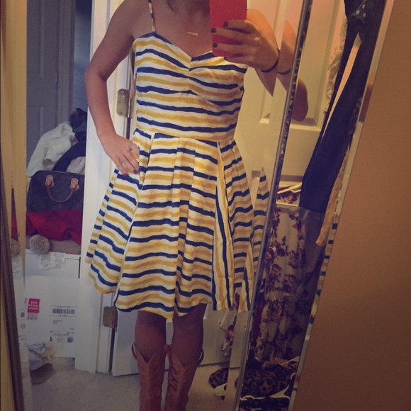 Blue and Yellow Saks Gameday Dress WVU