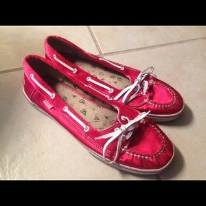Red satin Vans