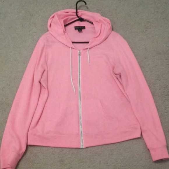 Pink zip up hoodie
