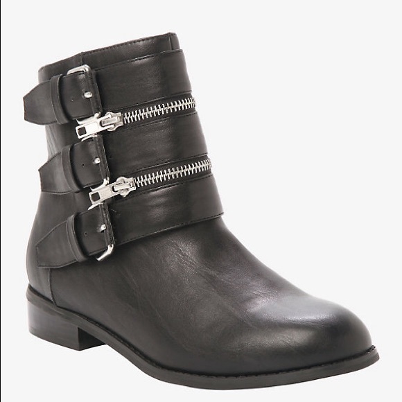 torrid Shoes - Faux Leather Ankle Boots with Zippers