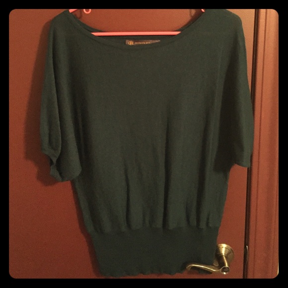 Green boatneck sweater