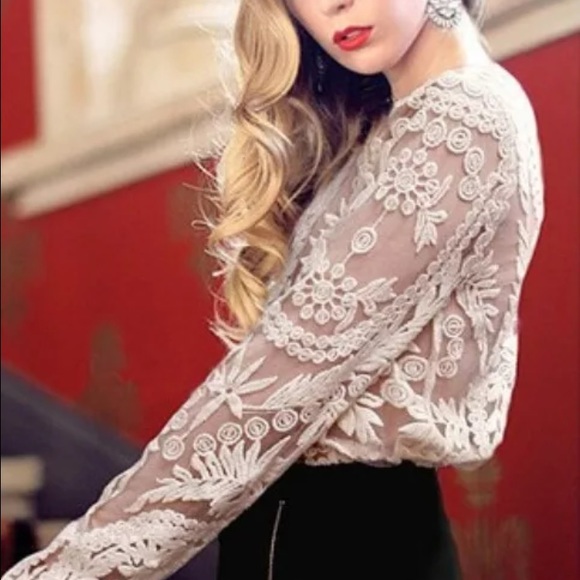 (BUNDLED) Boutique Lace Top - Picture 3 of 4