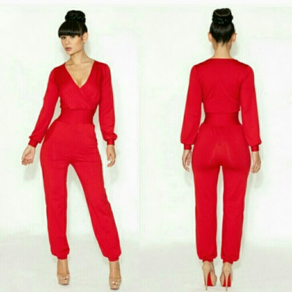 Red sexy romper