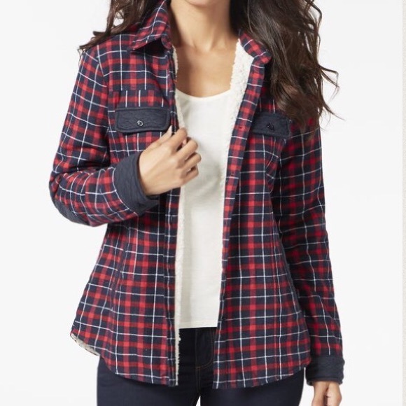 Plaid Shearling Lined Jacket NWOT