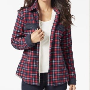 Plaid Shearling Lined Jacket NWOT