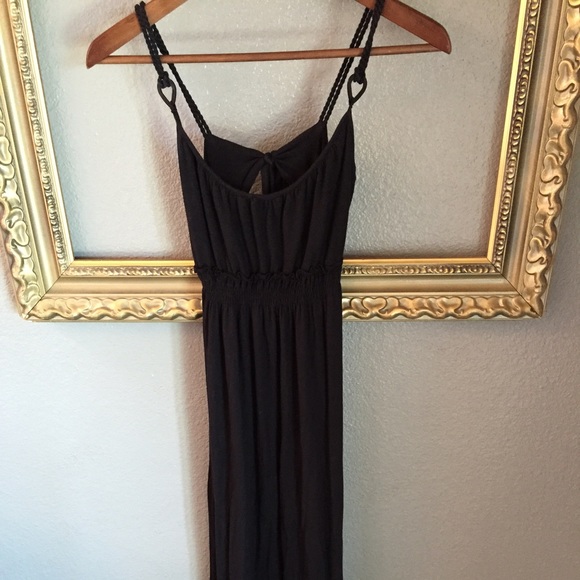 Black cotton maxi dress