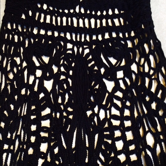 Dolce Cabo Black Nude Crocheted Dress - Picture 3 of 3