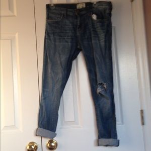 Distressed jeans