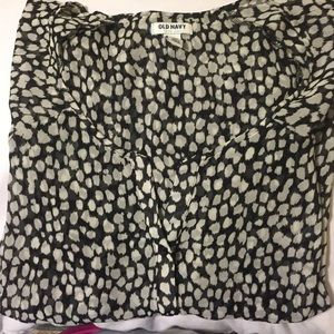 Sheer cap sleeved blouse