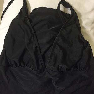 Halter top bathing suit. One piece