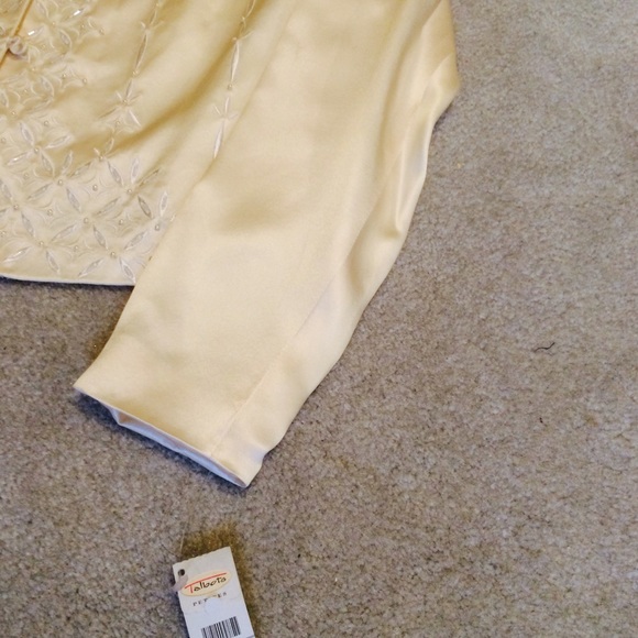 Talbots Ivory Satin Blazer/Jacket - Picture 4 of 4